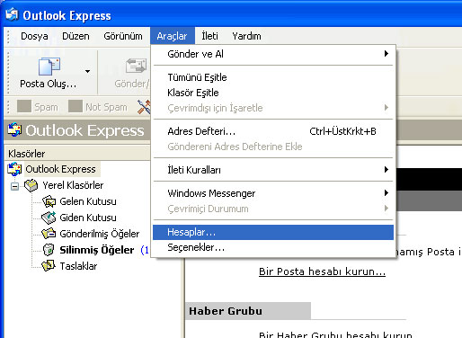 Outlook Express Kurulum 1